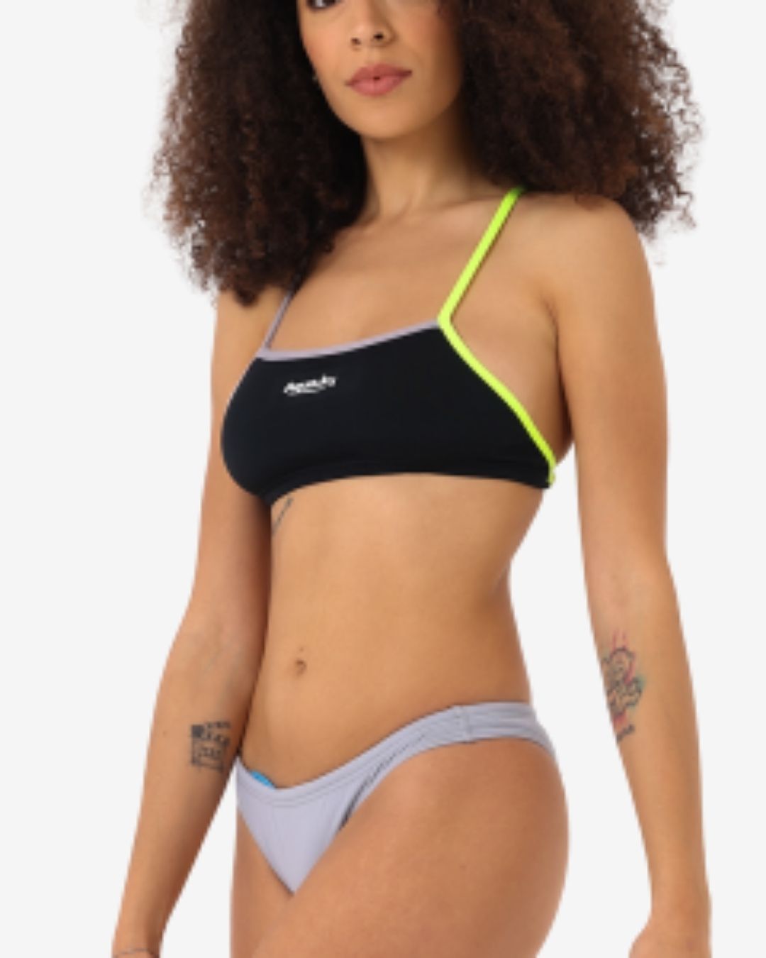 Costume Donna Bikini Corpetto mod. Nero/Mercurio