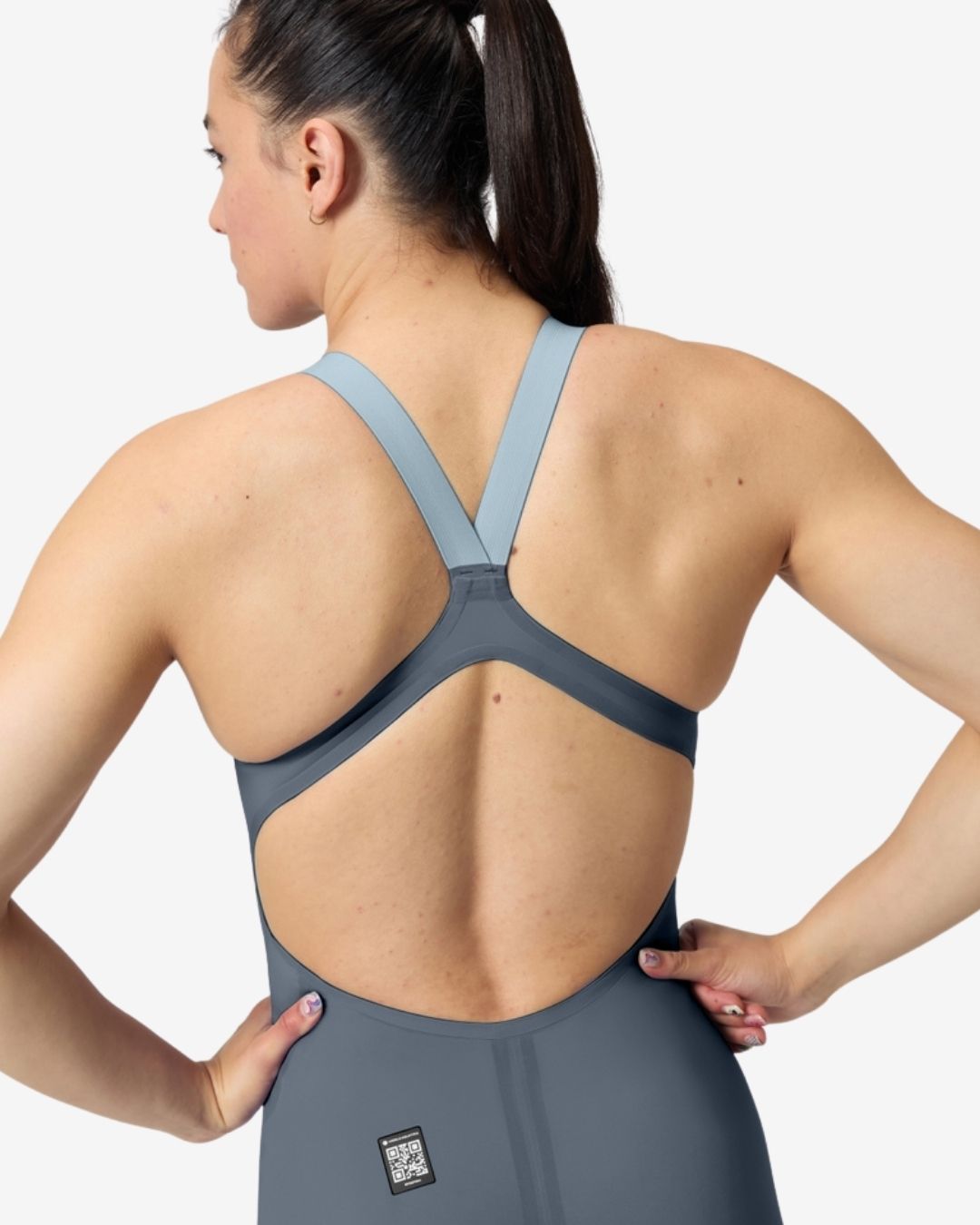 Costume Da Gara Donna Speedo Fastskin LZR Pure Valor 2.0 OpenBack Grey/AcadiaBlue Grigio