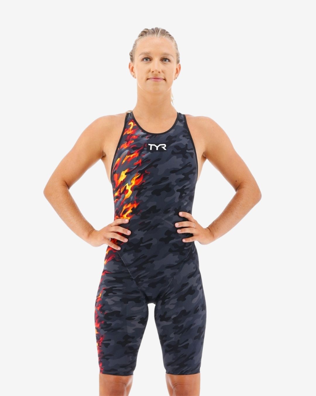 Costume Da Gara Donna Tyr Venzo Camo Fire ClosedBack Black