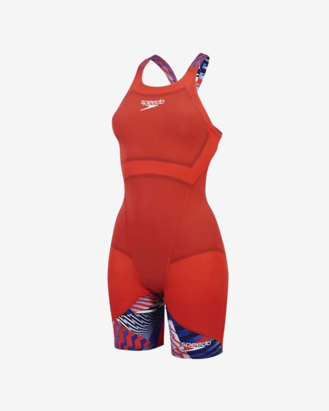 Costume Da Gara Speedo Donna Fastskin LZR Ignite Kneeskin Junior Flame Red/Bold White