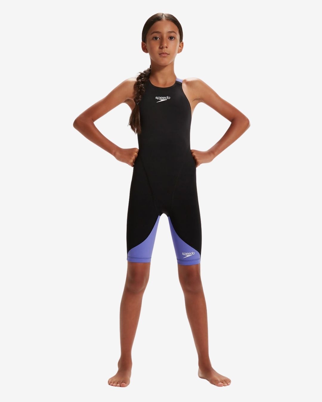 Costume Da Gara Speedo Donna Fastskin LZR Ignite Kneeskin Junior Picton Black/Purple