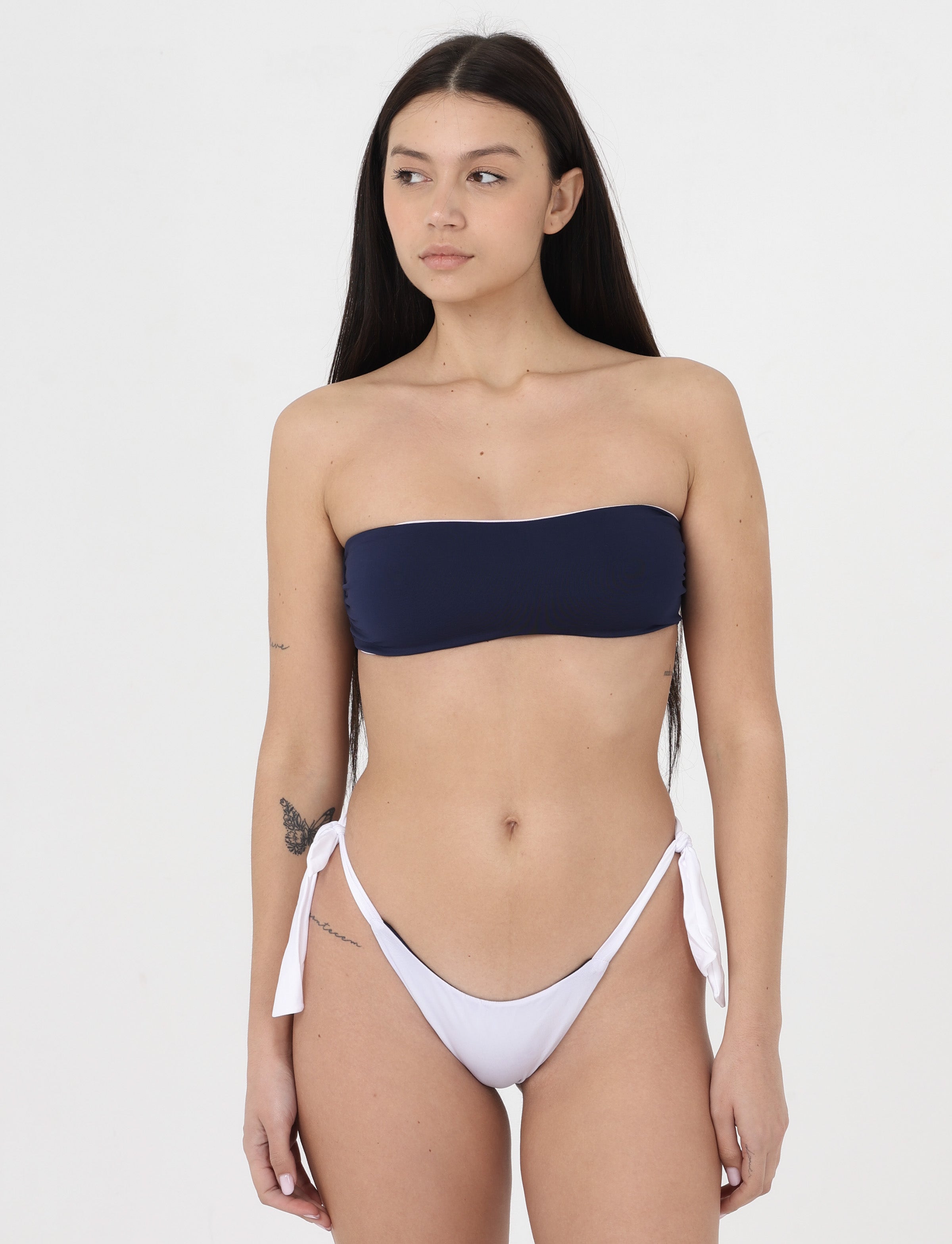 Bikini Aquajoy mod. Fascia Bianco/Blu Navy