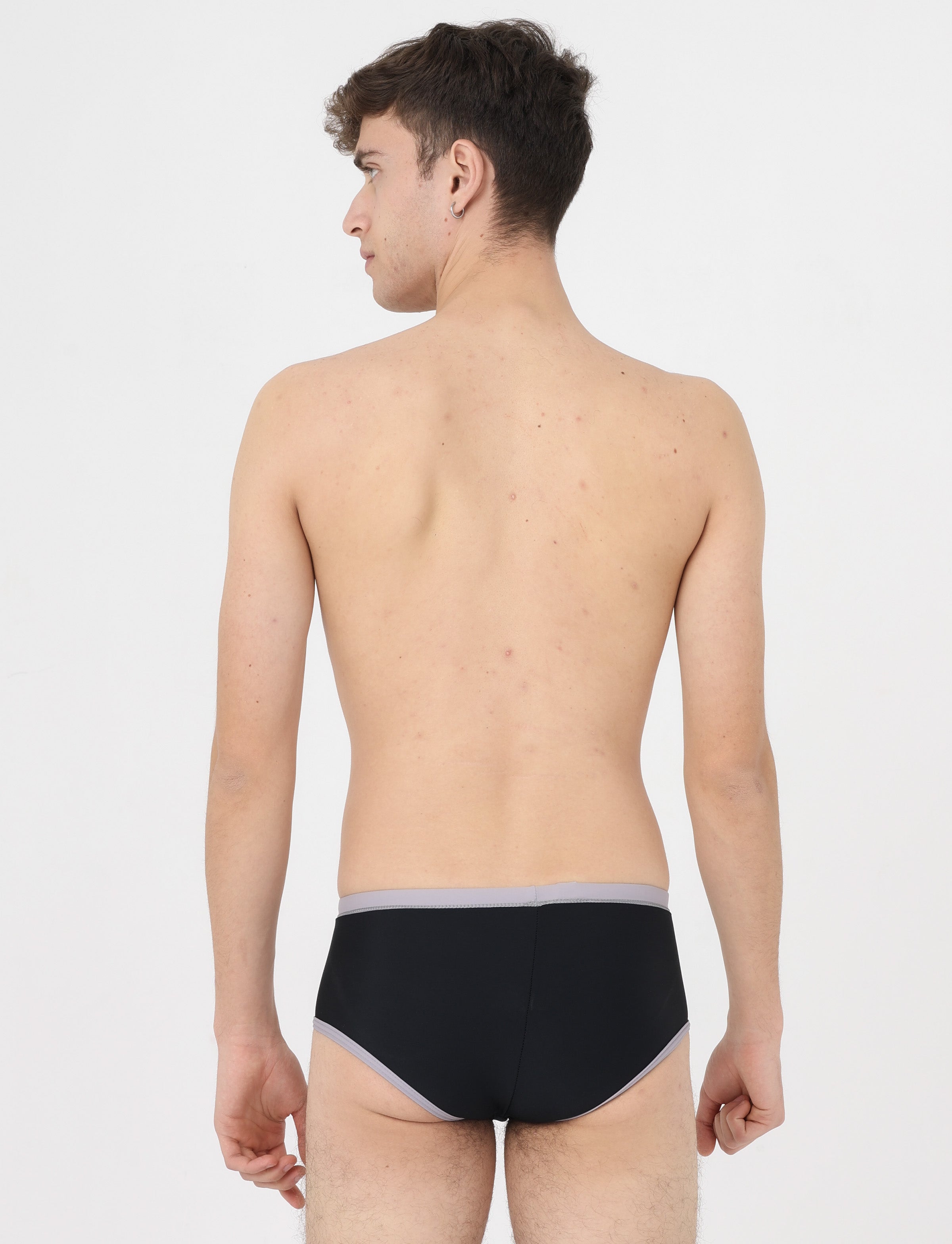 Costume Uomo Parigamba a Vita Bassa Aquajoy mod. One Logo Nero/Mercurio