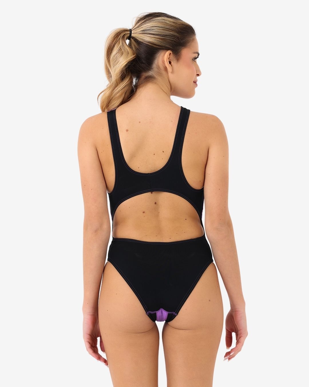 Costume Donna Olimpionico Bicolore mod. Paddle/Nero