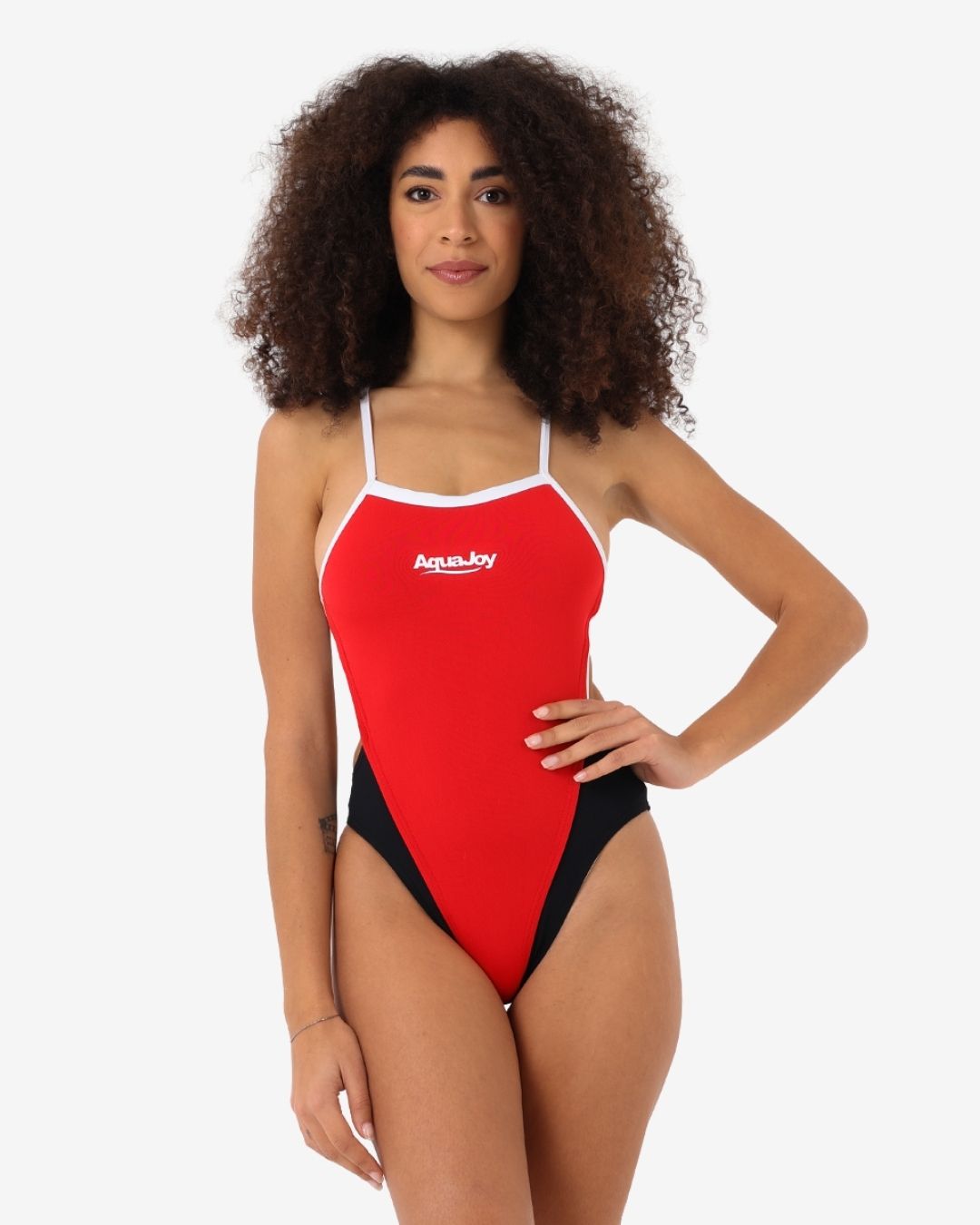 Costume Donna Bordato Bicolore Annodato mod. Red Pepper/Nero