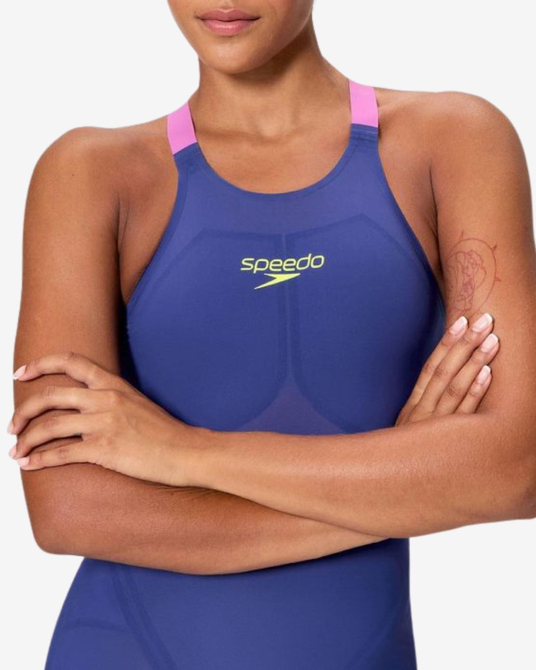 Costume Da Gara Donna Speedo Fastskin LZR Pure Valor 2.0 OpenBack Blue Navy/Purple