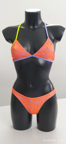 Bikini triangolo arancio spider