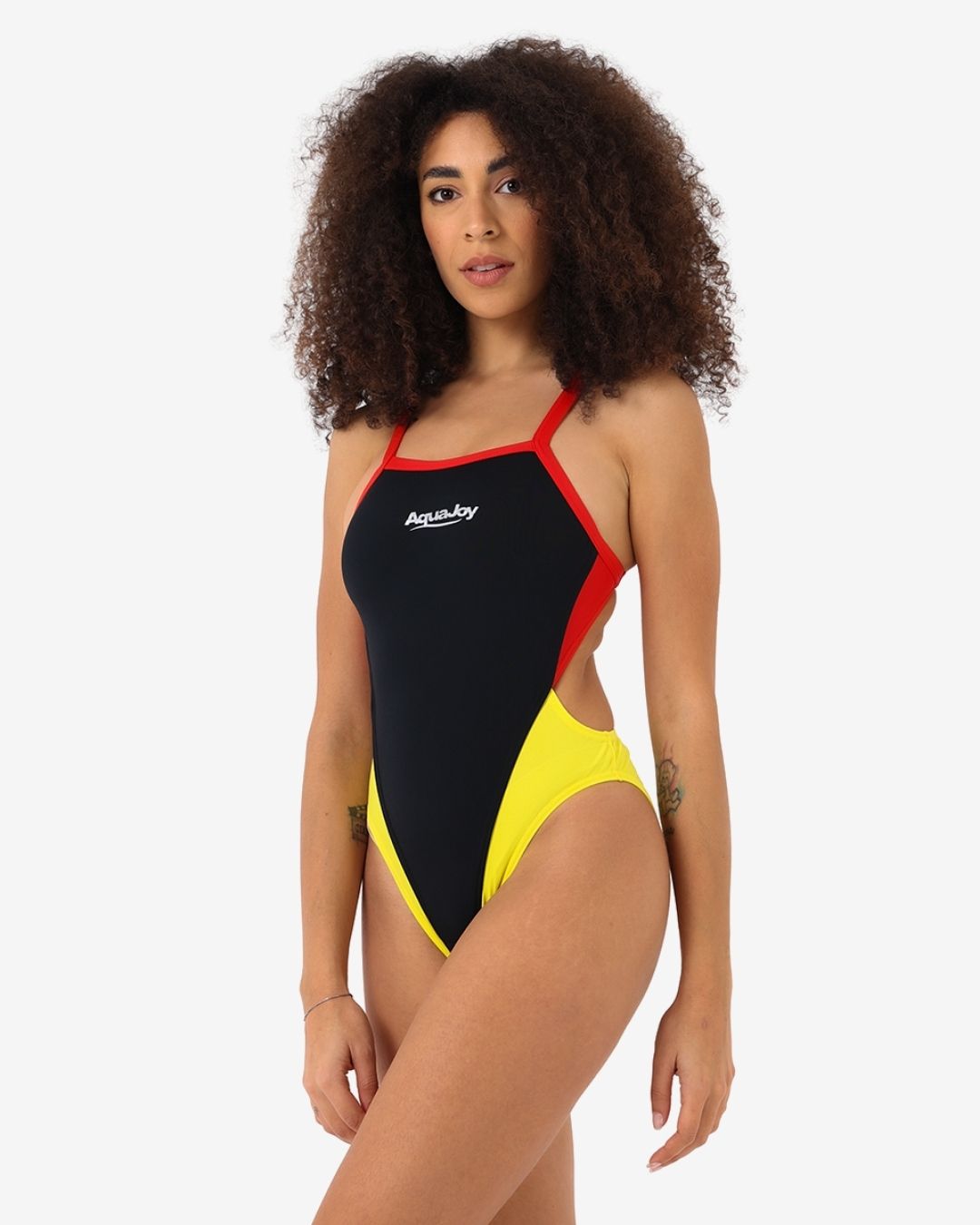 Costume donna Bordato Bicolore mod. Nero/Marigold