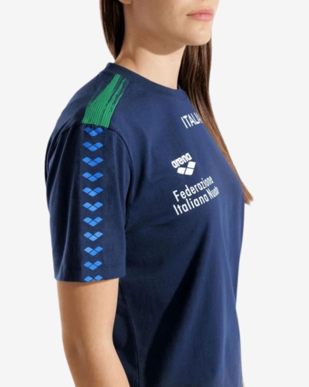 T Shirt Arena Unisex mod. Fin Team Italia Dark Navy Blu