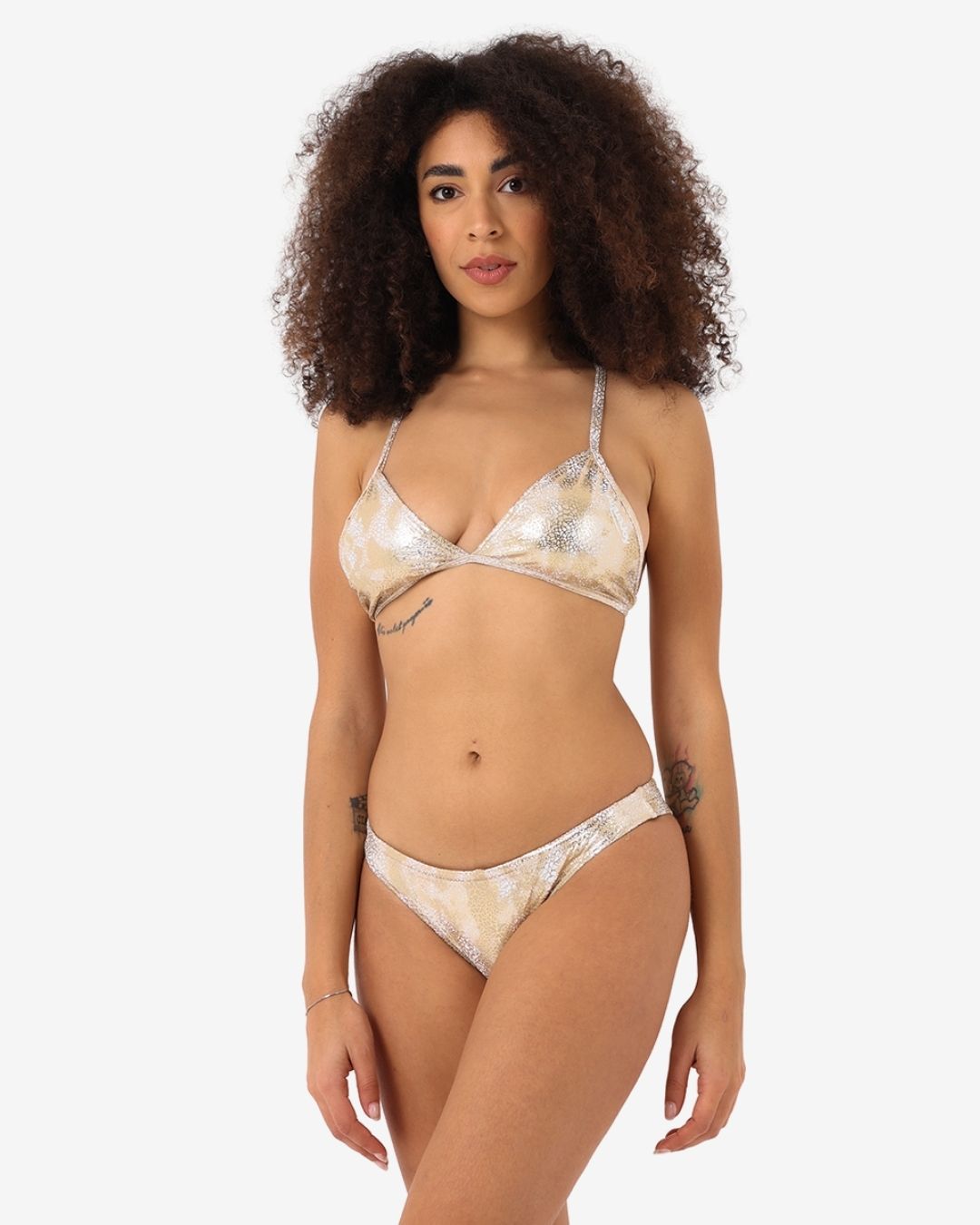 Costume Donna Bikini Triangolo mod. Gold Skin