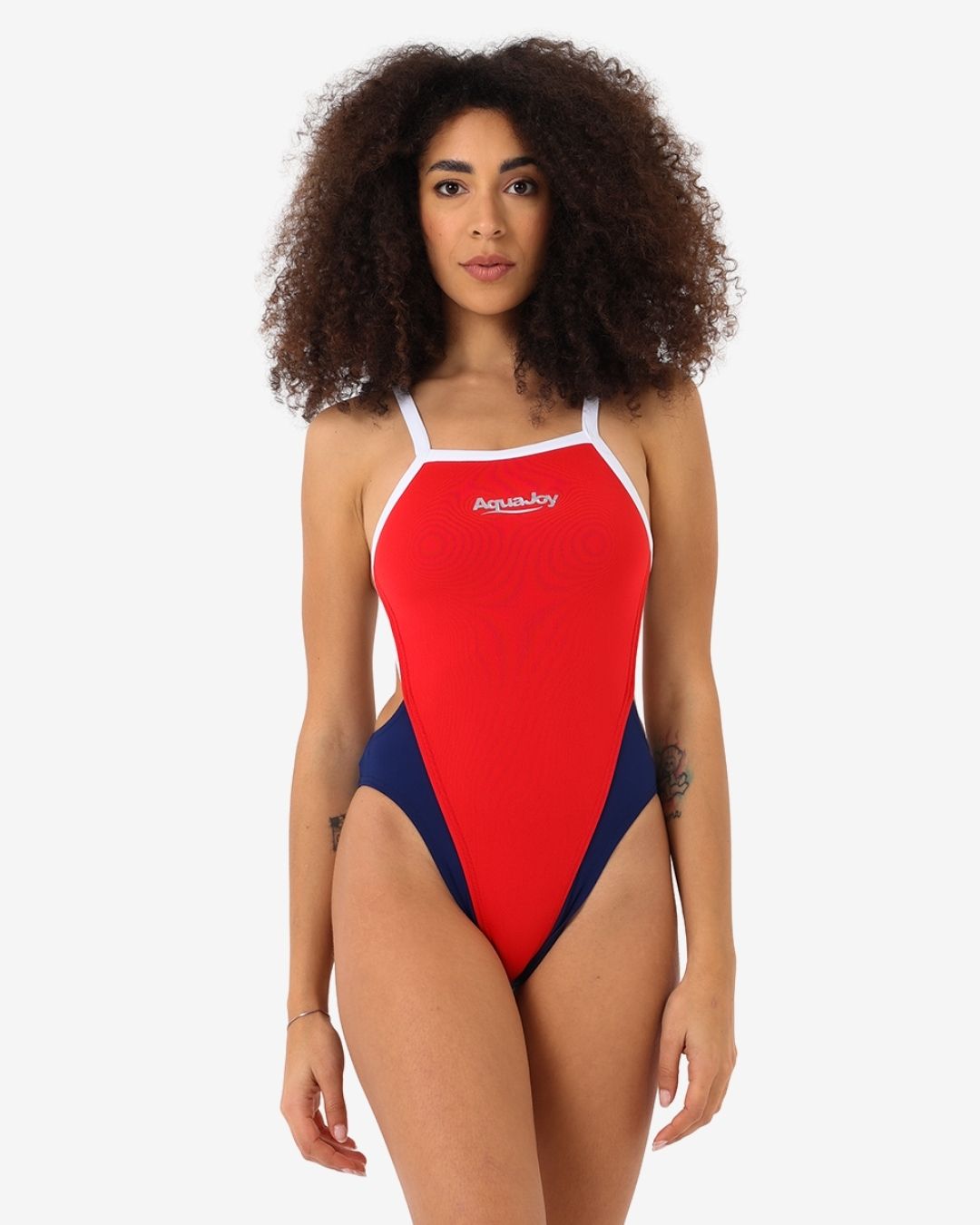 Costume Donna Bordato Bicolore mod. Red Pepper/Salsedine