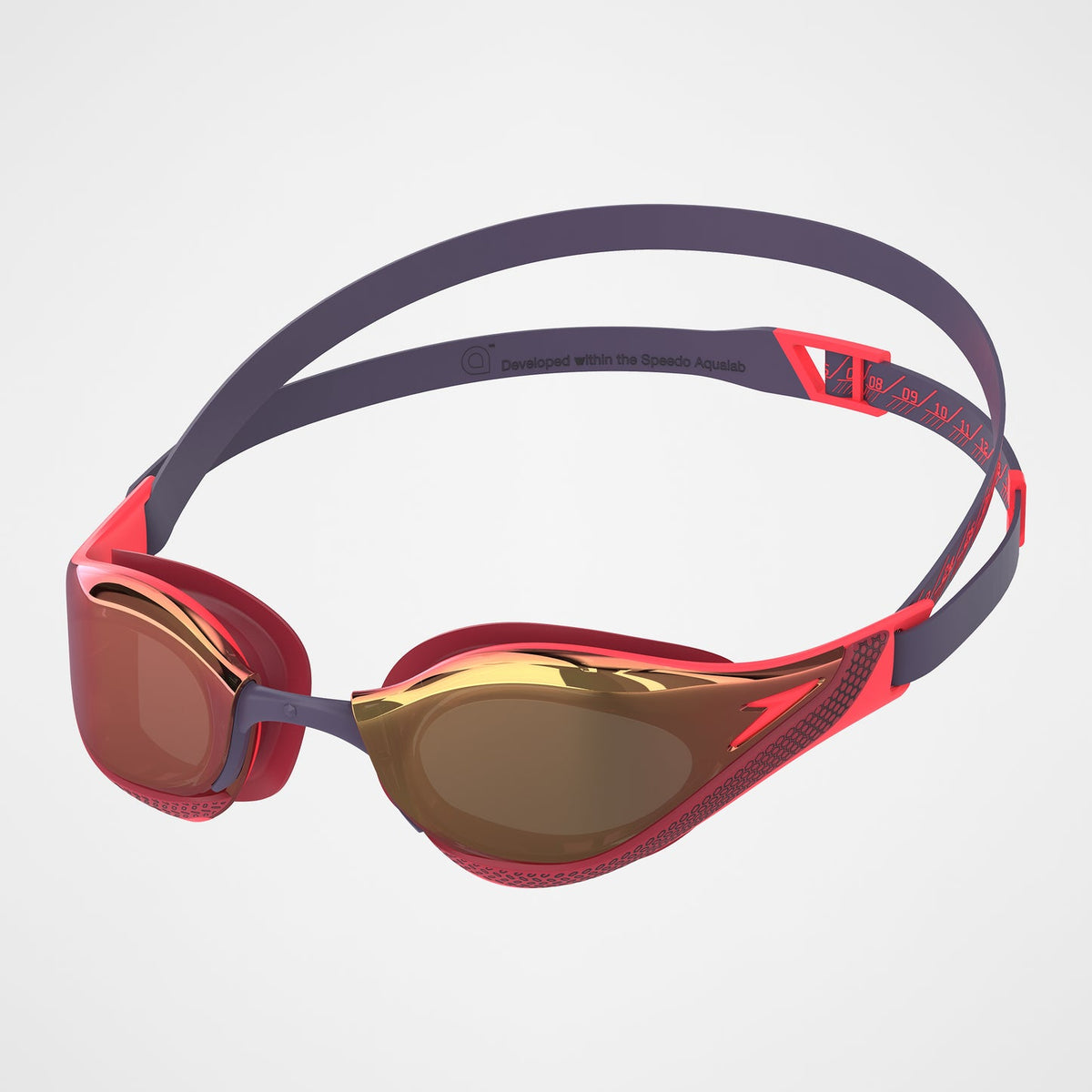 Occhialini Speedo Pure Focus Mirror Rossi