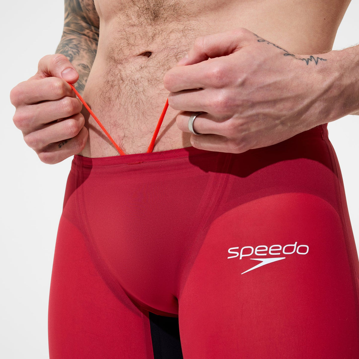 Costume da Gara Uomo Speedo LZR Pure Valor 2.0 Jammer Rosso/Nero