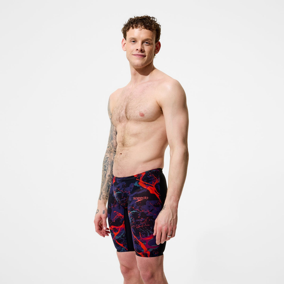 Costume da Gara Uomo Speedo LZR Pure Valor 2.0 Jammer Nero Stampato