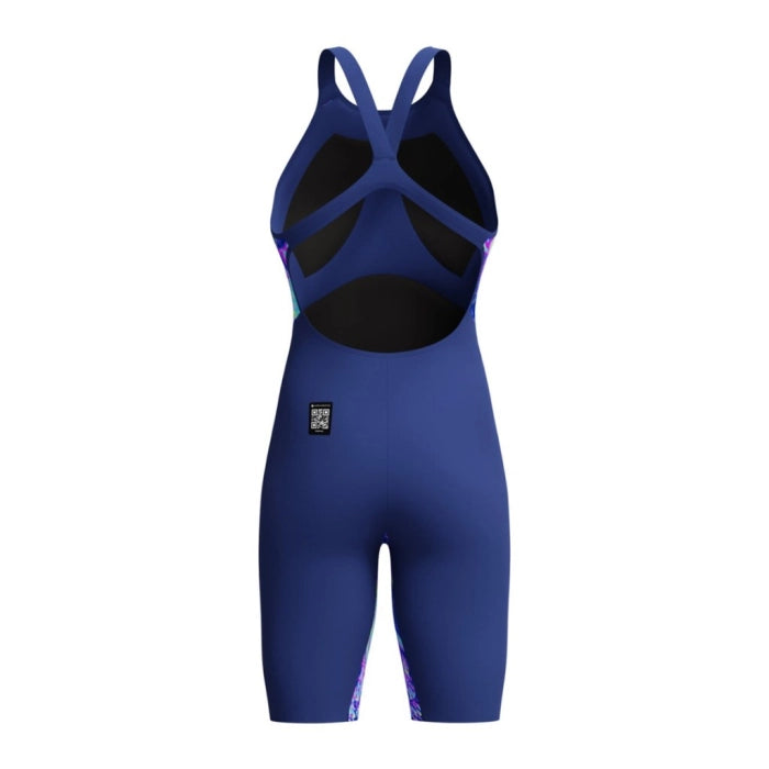 Costume da Gara Donna Speedo LZR Pure Valor 2.0 OpenBack Blu Stampato