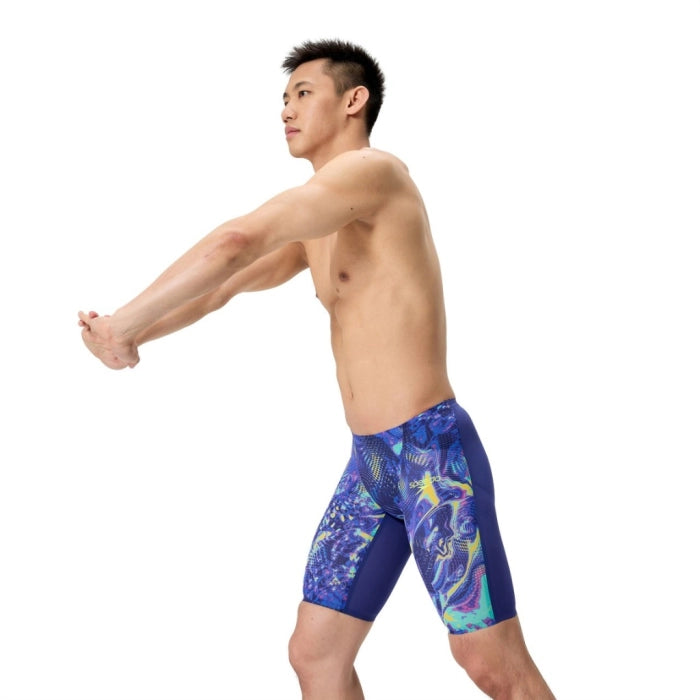 Costume da Gara Uomo Speedo LZR Pure Valor 2.0 Jammer Blu Stampato
