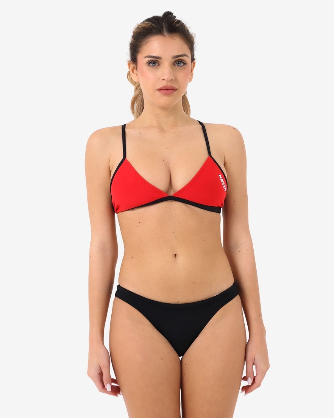 Costume Donna Bikini Triangolo mod. Red Pepper/Nero