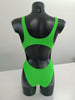 Costume donna olimpionico mod. Bicolore nero/ verde fluo
