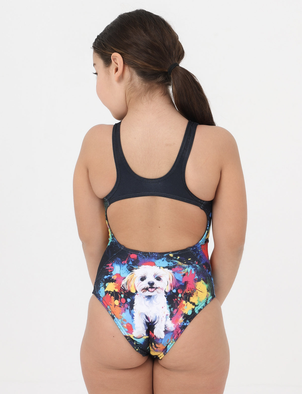 Costume Piscina Bambina Intero Olimpionico in PBT – AquaJoy Cucciolo