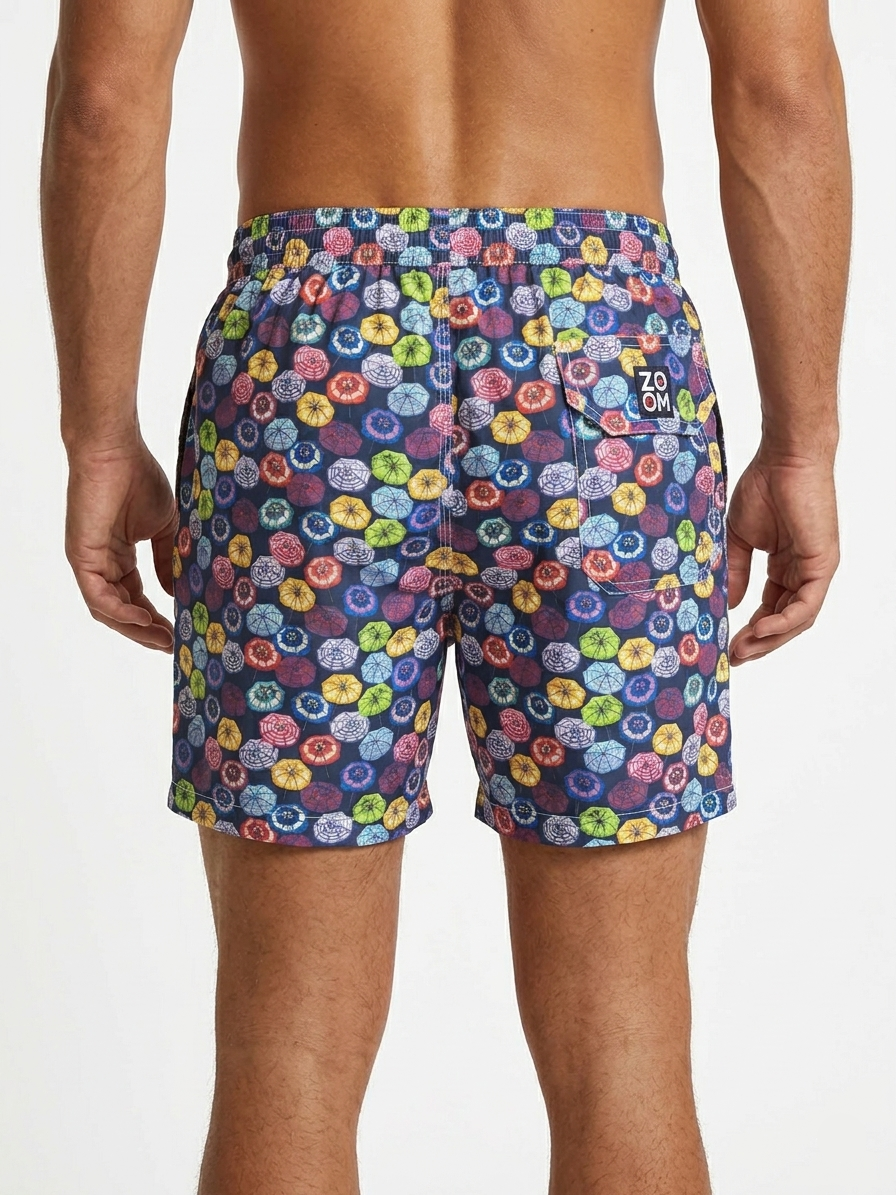 Short da Mare Uomo Zoom mod. Ombrelloni