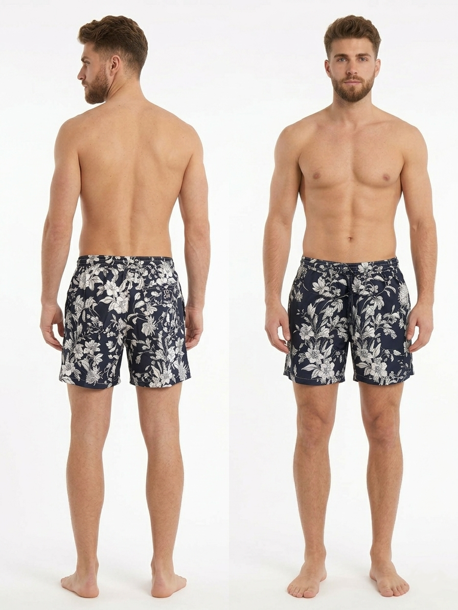 Short da Mare Uomo Zoom mod. Fiori