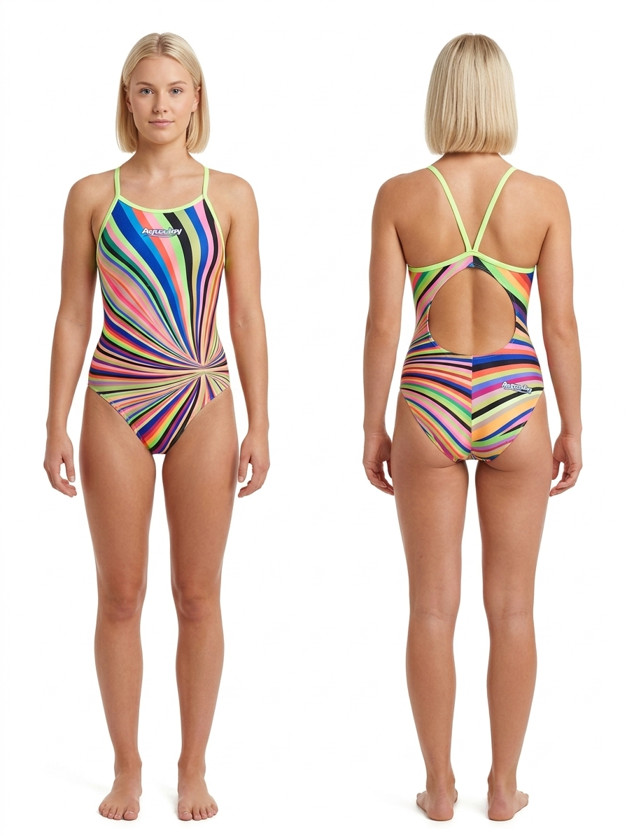 Costume Donna Aquajoy Bordato mod. Arcobaleno