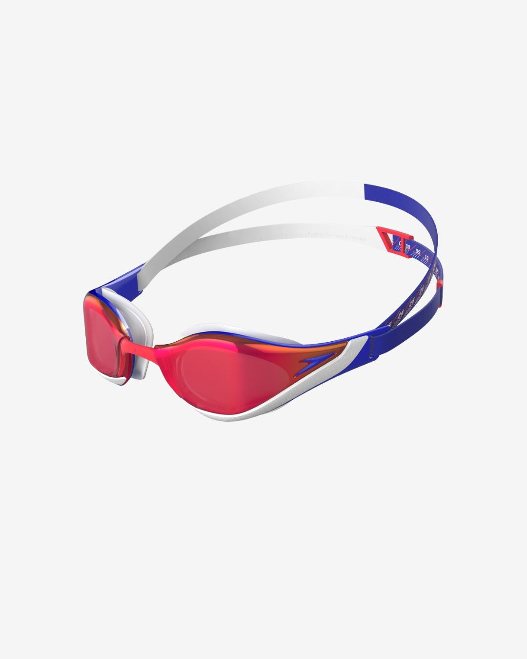 Occhialini Speedo Pure Focus Mirror White Blue Red