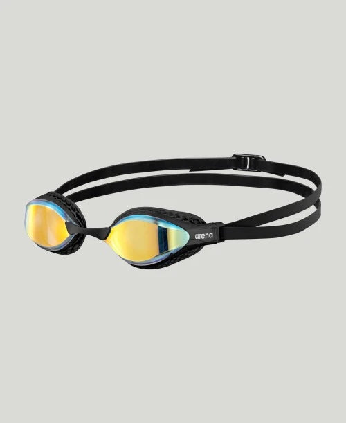 Occhialini Nuoto Specchiati Arena Air Speed Mirror Yellow Copper Black