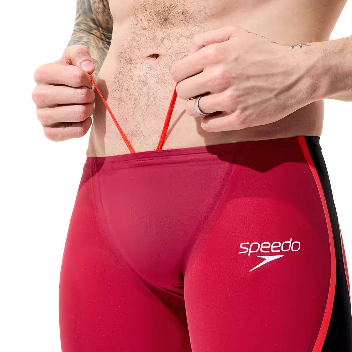 Costume da Gara Uomo Speedo Fastskin LZR Pure Intent 2.0 Jammer Rosso/Nero