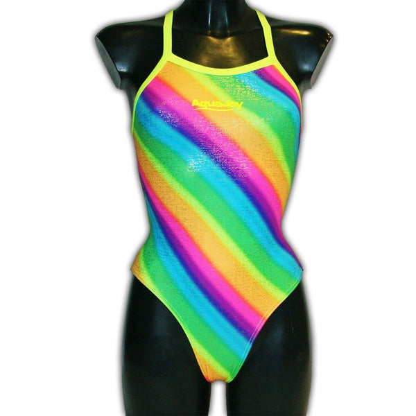 Costume donna nuoto sincronizzato mod. brillantinato rainbow